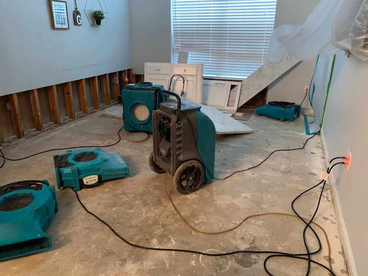 Dehumidifier in flood-cut room for Water Extraction & Removal in Hawthorne